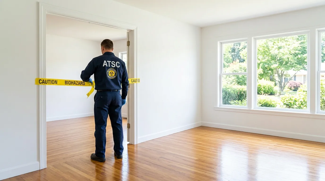 Certified biohazard cleanup crew performing Crime Scene Cleanup in Highland Park